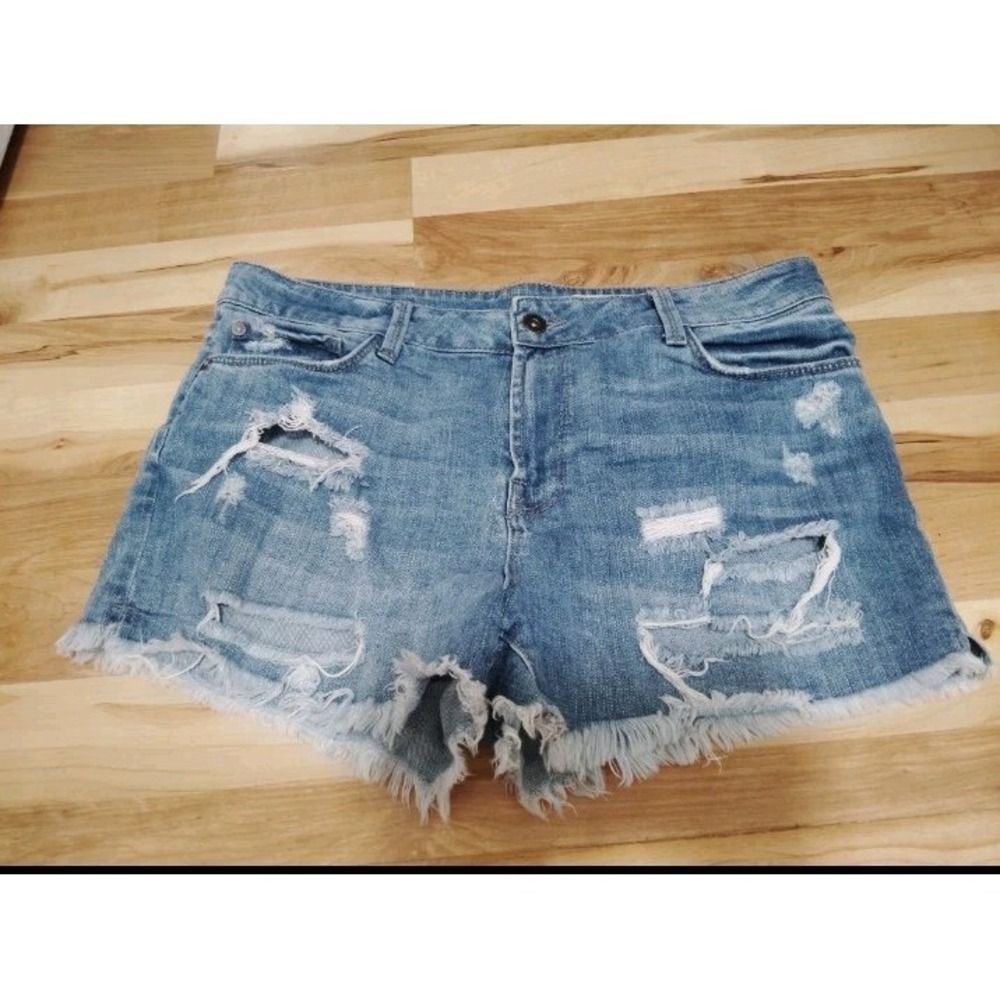 Pistola Jean Shorts Women's 30 Distressed Festival Fringe Super Short 2" Inseam